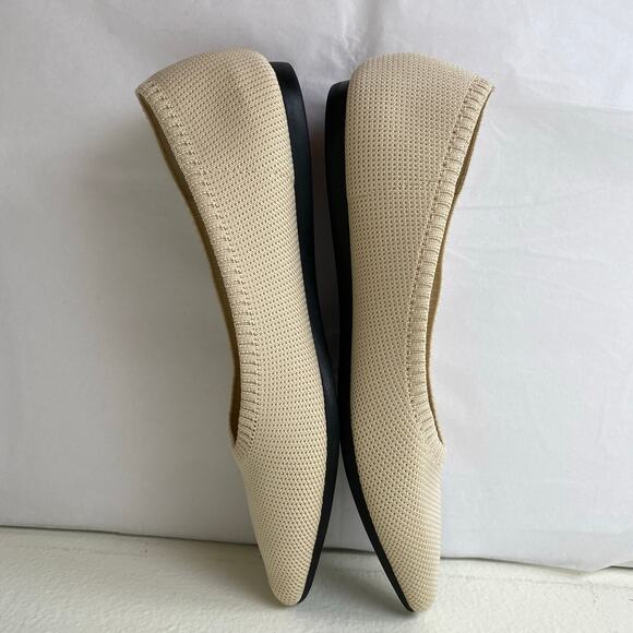 Vivaia Pointed Toe Ballet Flats Size 38 Natural Peach - Picture 10 of 14